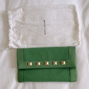 Rare 2000s Marc Jacobs Green Rockstud clutch